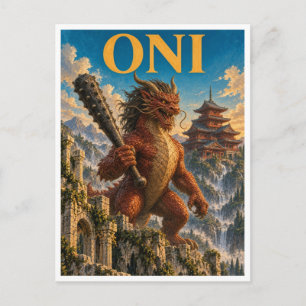 Oni, Gothic Fantasy Monster Postkarte
