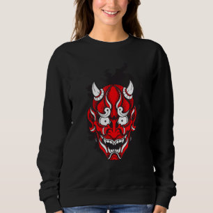 Oni Japanese Demon Mask Design Sweatshirt