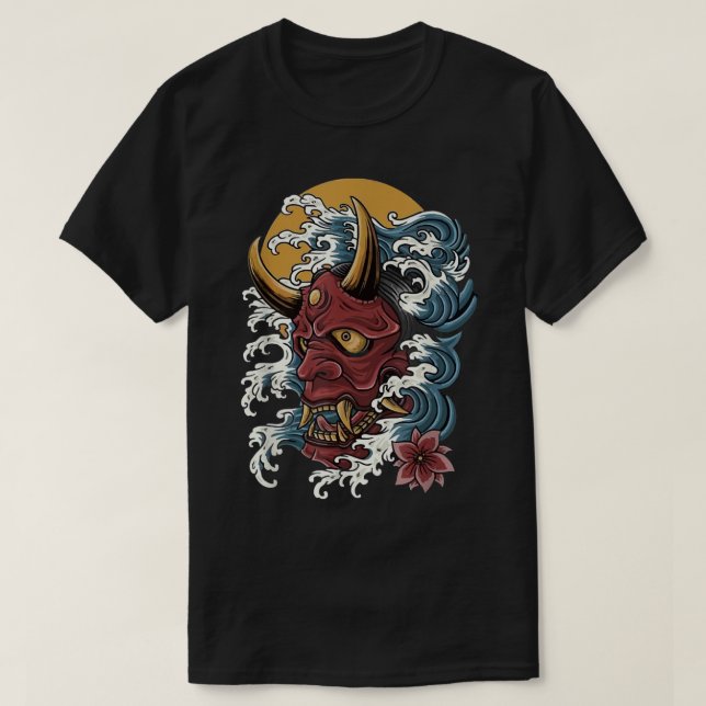 ONI JAPANESE DEMON MASK Oni Mask T-Shirt (Design vorne)