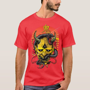 Oni Japanisch Gelbe Demo Mask Premium T-Shirt