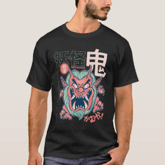 Oni Japanisch Yokai Maske T - Shirt Bearbeiten
