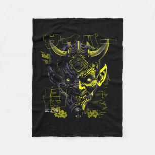 Oni Mask Japanisch Mythologie Niedlich Ghost Hallo Fleecedecke