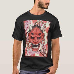 Oni Mask Yokai Demon Maske Japanisch ästhetische R T-Shirt