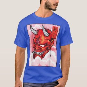Oni-Maske Dämonenmaske Yokai Kawaii Japanische Äst T-Shirt