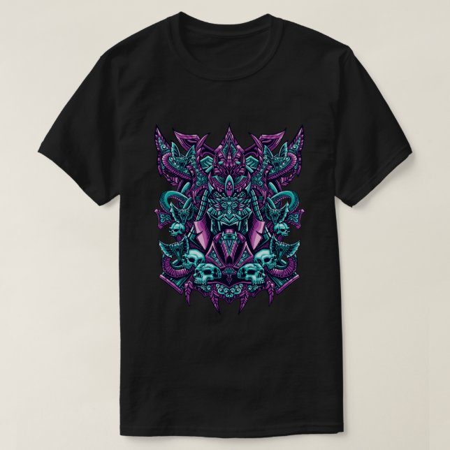 Oni Maske und Skull T-Shirt (Design vorne)