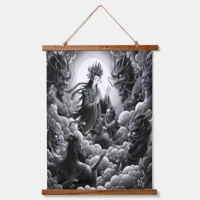 Oni Temptation Wandteppich Mit Holzrahmen (Vorderseite)