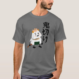Onigiri Dämon (Oni) Schnitt (Giri) in der Hälfte! T-Shirt