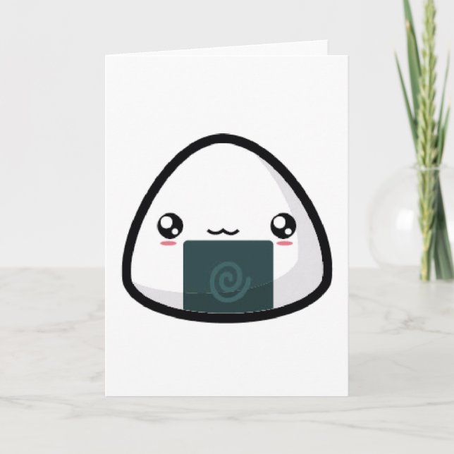 Onigiri Grußkarte Karte (Vorderseite)