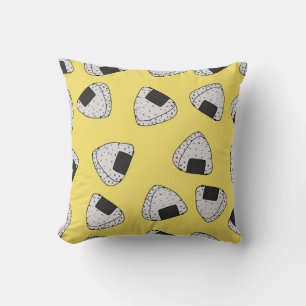 Onigiri (japanische Reiskugel) Hintergrund. nahtlo Kissen