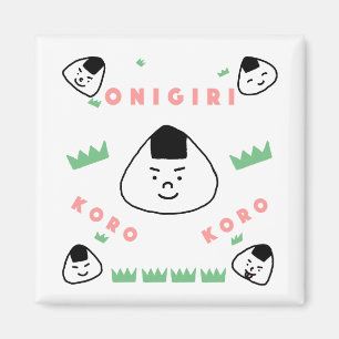 Onigiri Koro Koro (die Rolling Rice Balls) Magnet