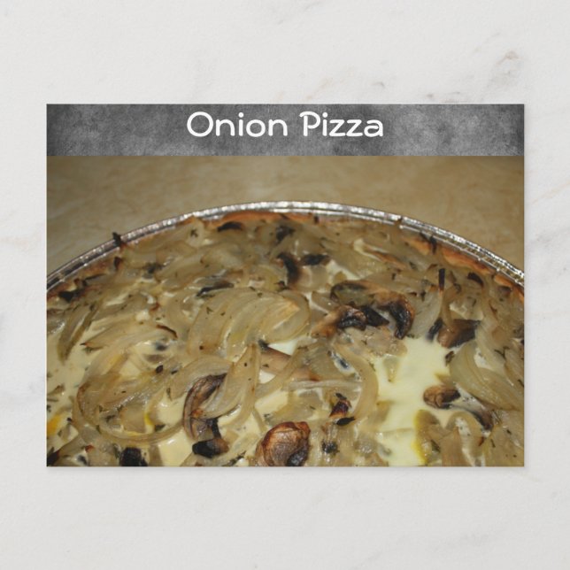 Onion Pizza Recipe Postkarte (Vorderseite)