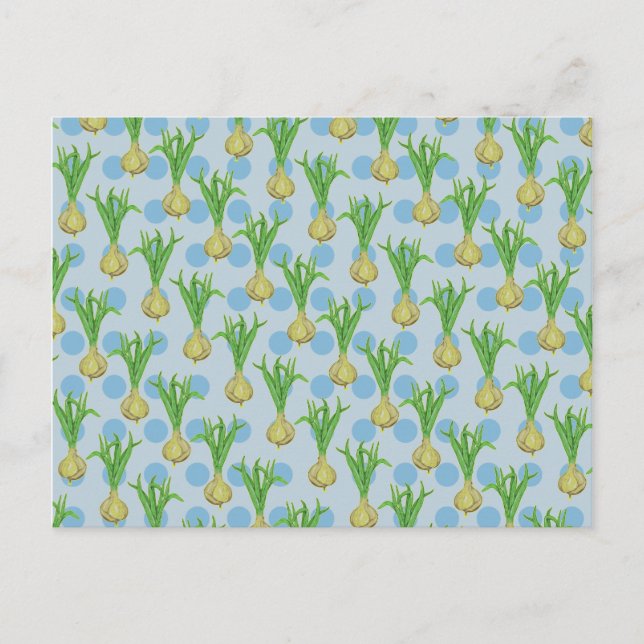 Onion Plant Pattern Postkarte (Vorderseite)