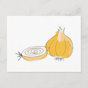 Onion Sketch Postkarte