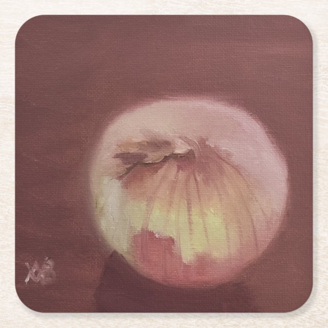 Onion-Studie Rechteckiger Pappuntersetzer (Vorderseite)