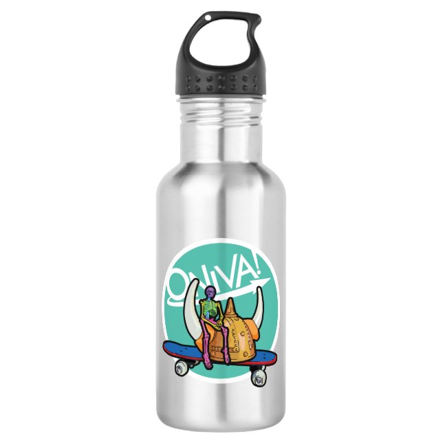 ONIVA ! Bouteille d'eau viking Squelette (Devant)