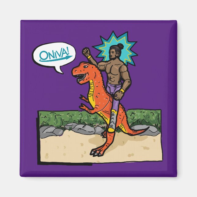 ONIVA! Dino Lutteur Magnet (Vorne)