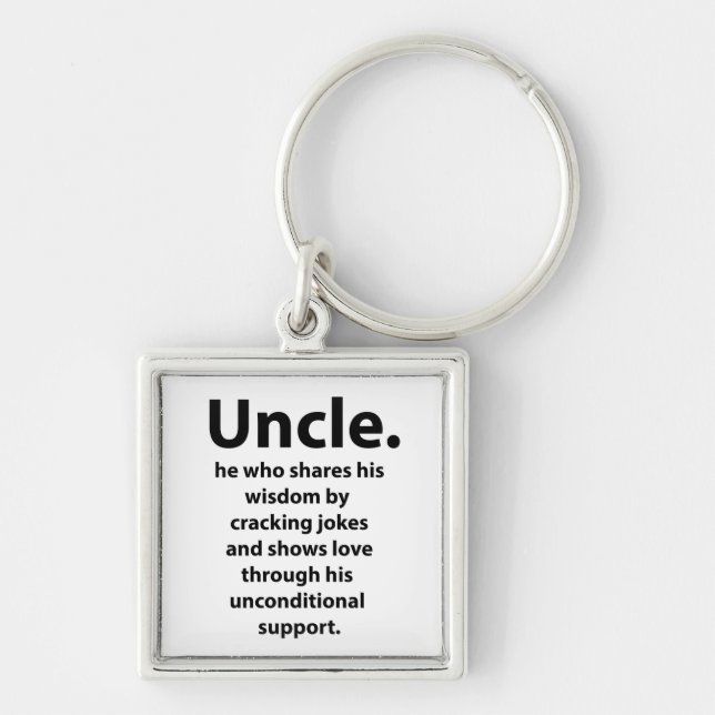 Onkel Best Onkel je Quote Typografie Onkel Schlüsselanhänger (Vorne)