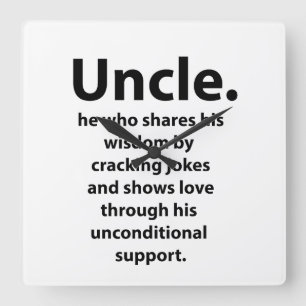 Onkel Bester Onkel Aller Zitate Typografie Onkel Quadratische Wanduhr