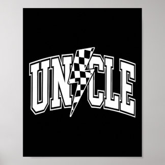 Onkel Blitz Checkered Varsity Dad Onkel F Poster