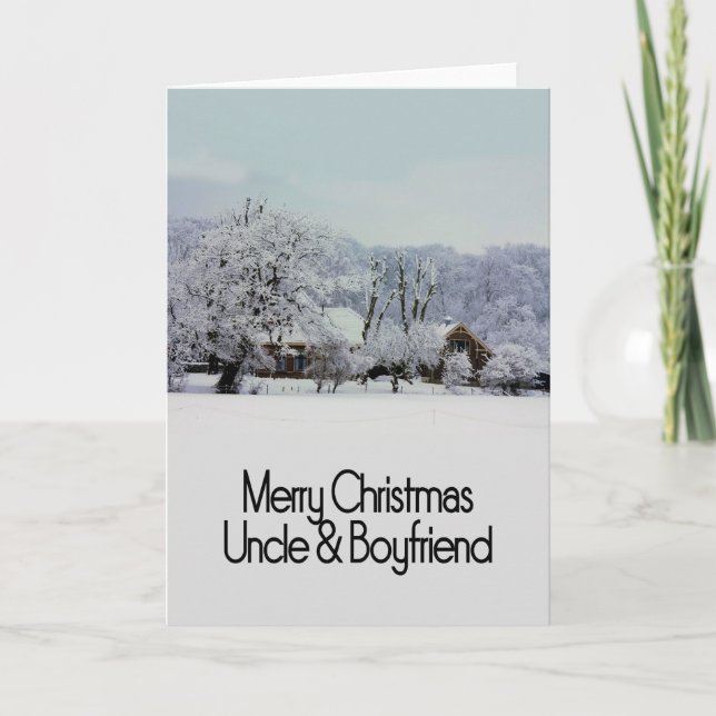 Onkel & Boyfriend Frohe Weihnachtskarte Feiertagskarte (Vorderseite)