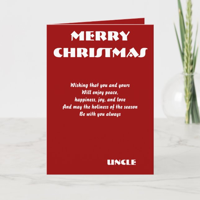 Onkel Christmas Grußkarten Feiertagskarte (Vorderseite)