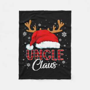 Onkel Claus Santa Hut Weihnachten Rot Kariert Pass Fleecedecke