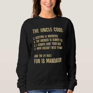 Onkel-Code für Männer zum ersten Mal Onkel Bruder Sweatshirt