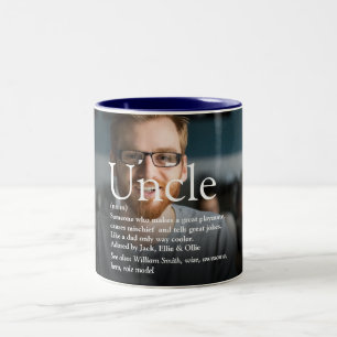 Onkel Coole Lustige Moderne Typografische Zitat Fo Zweifarbige Tasse