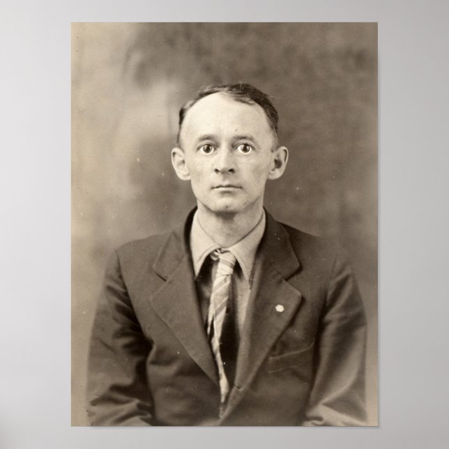 Onkel Creepy - Vintages Halloween-Spuk Portrait Poster (Vorne)
