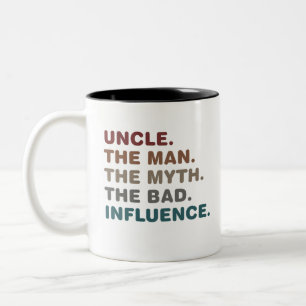 Onkel den Mann den Mythos, den schlechten Einfluss Zweifarbige Tasse