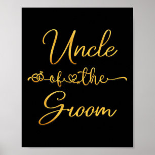 Onkel der Groom-Hochzeitsfeier für ihn Poster