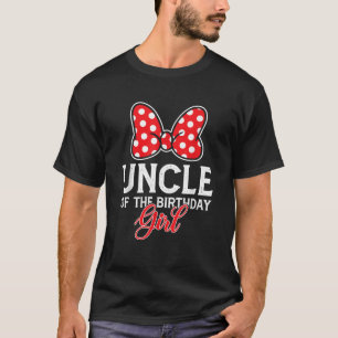 Onkel der Niedlichen Rosa-Bow-Familie des Geburtst T-Shirt