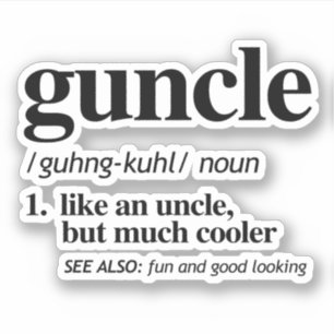 Onkel, der sich um seine Neffen oder Nichten kümme Aufkleber