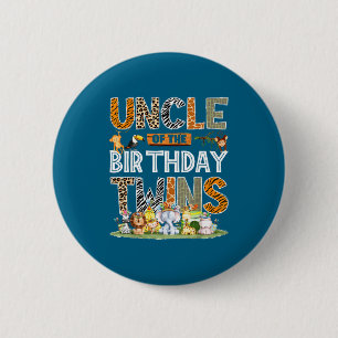 Onkel der Zwillinge zum Geburtstag Dschungelsafari Button