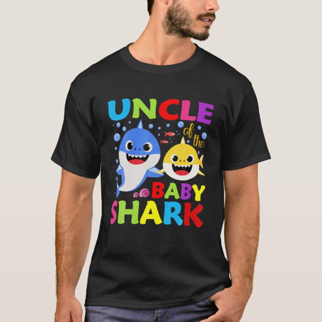 Onkel des Baby Shark Birthday Boy, Girl, Kids, T-Shirt (Vorderseite)