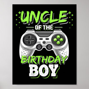 Onkel des Geburtstags Junge Matching Video Game Bi Poster