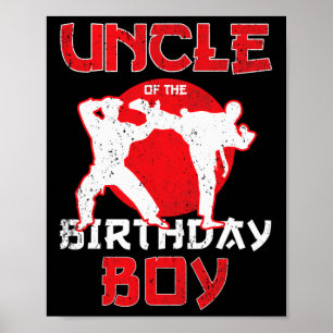 Onkel des Geburtstags Karate Taekwondo Boy Martial Poster