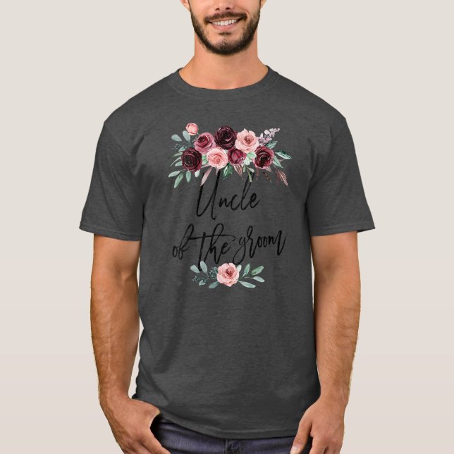 Onkel des Groom Wedding Party Brautparty  T-Shirt (Vorderseite)