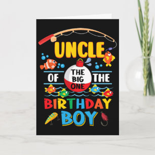Onkel des großen einen Angelns 1. Geburtstag Ofish Karte