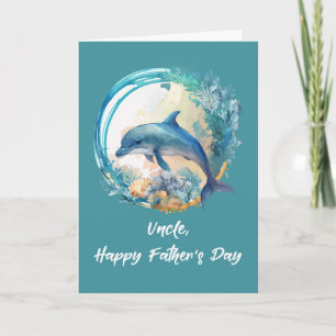 Onkel Dolphin Vatertag Ozeanwellen des Lebens Karte