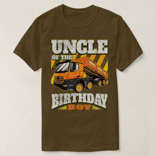 Onkel - Dump Truck Geburtstag T-Shirt (Design vorne)
