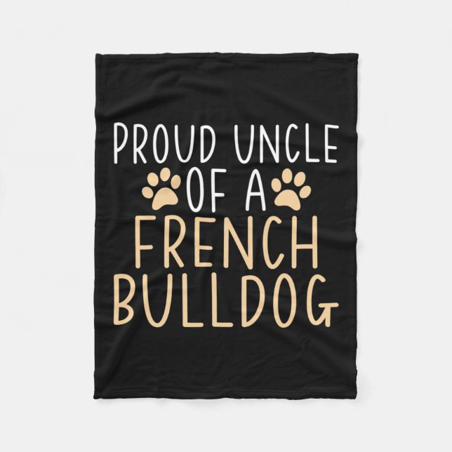Onkel eines französischen Bulldoggen Fleecedecke (Vorderseite)