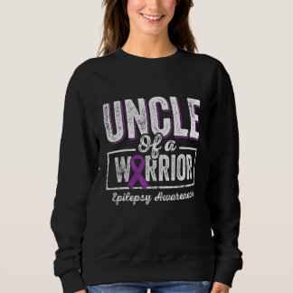 Onkel eines Kriegers Epilepsie Onkel Lila Band Su Sweatshirt