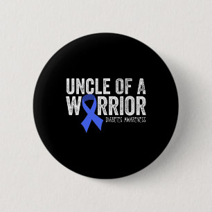 Onkel eines Kriegers T1d kid diabetisches blaues B Button