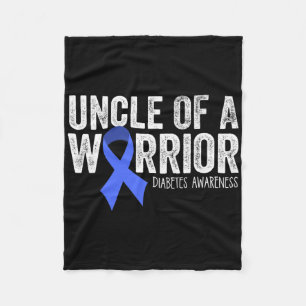 Onkel eines Kriegers T1d Kind Diabetiker Blaues Ba Fleecedecke