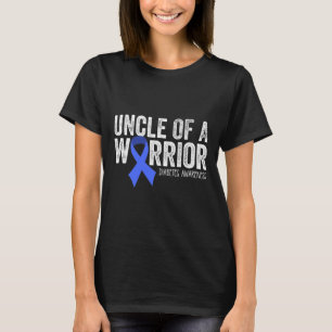 Onkel eines Kriegers T1d Kind Diabetiker Blaues Ba T-Shirt