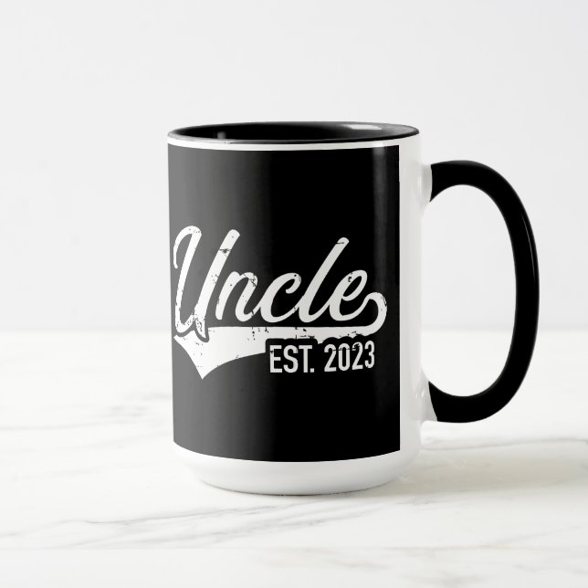 Onkel est. 2023 für die Ankündigung einer Schwange Tasse (Rechts)