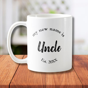 Onkel Est Jahr Schwarz Neue Babyparty-Enthüllung Kaffeetasse