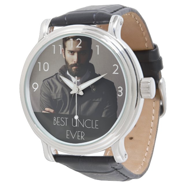 Onkel Foto Armbanduhr (Schrägansicht)