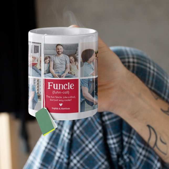 Onkel-Foto-Collage-Definition Cute Moderner Onkel  Kaffeetasse (Von Creator hochgeladen)